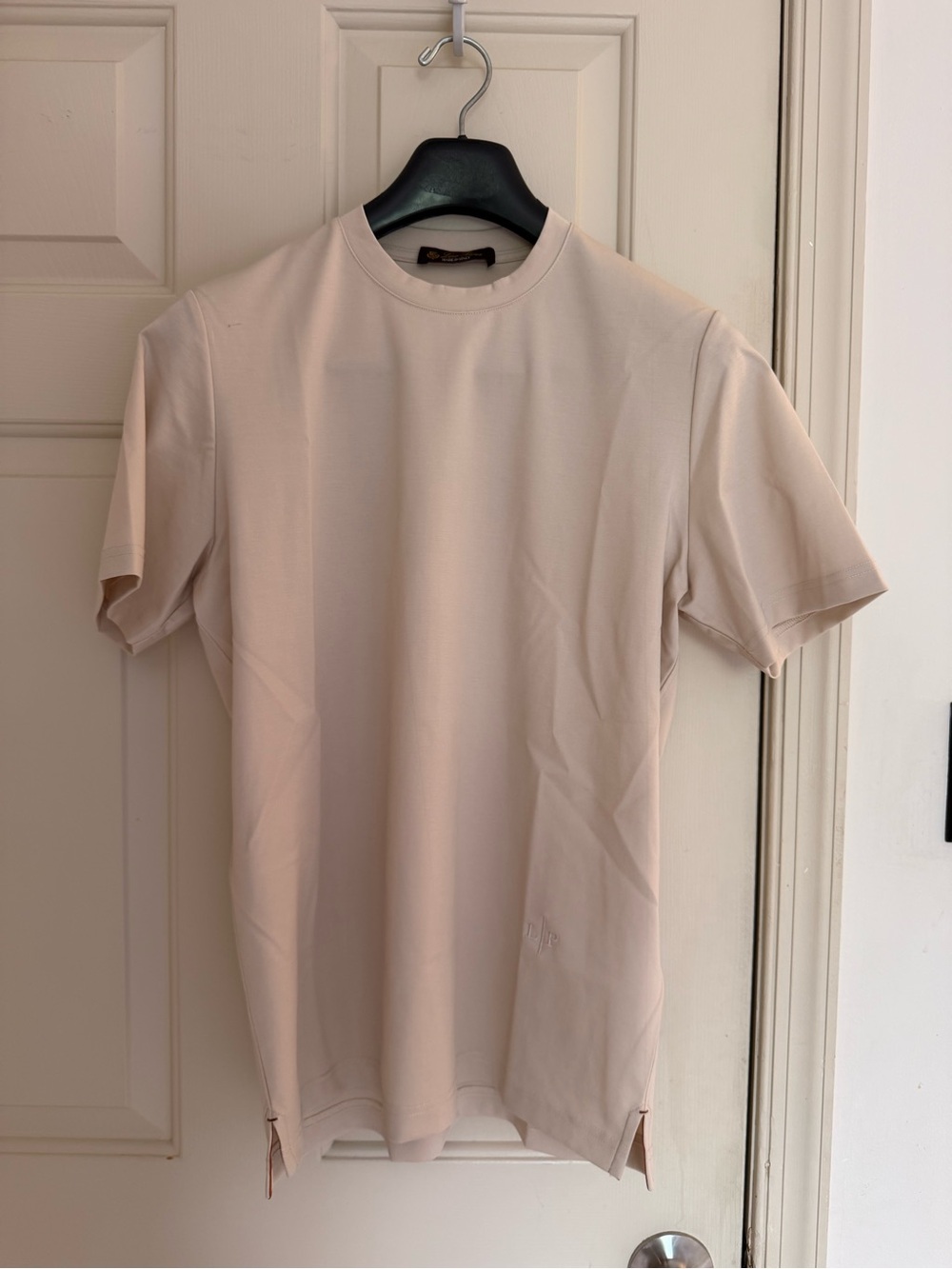 Loro Piana Men's Crew Neck T-Shirt in Pale Beige